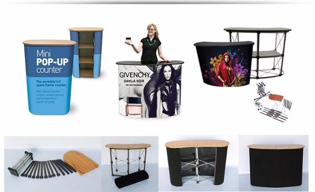 Folding impostare rapidamente contatore di promozione portatile
