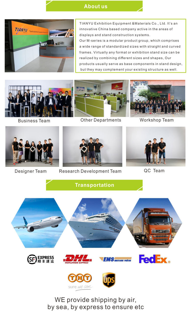 Cina Produsen Kain Adil Iklan Sederhana 20ft Exhibition Booth Berdiri