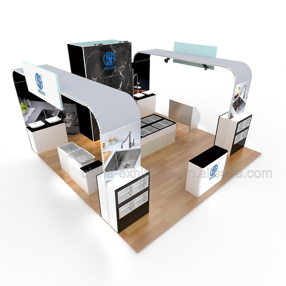 Factory Prijs op maat 20X30 FT Custom Exhibition Booth Design Gebruik voor elke Trade Show