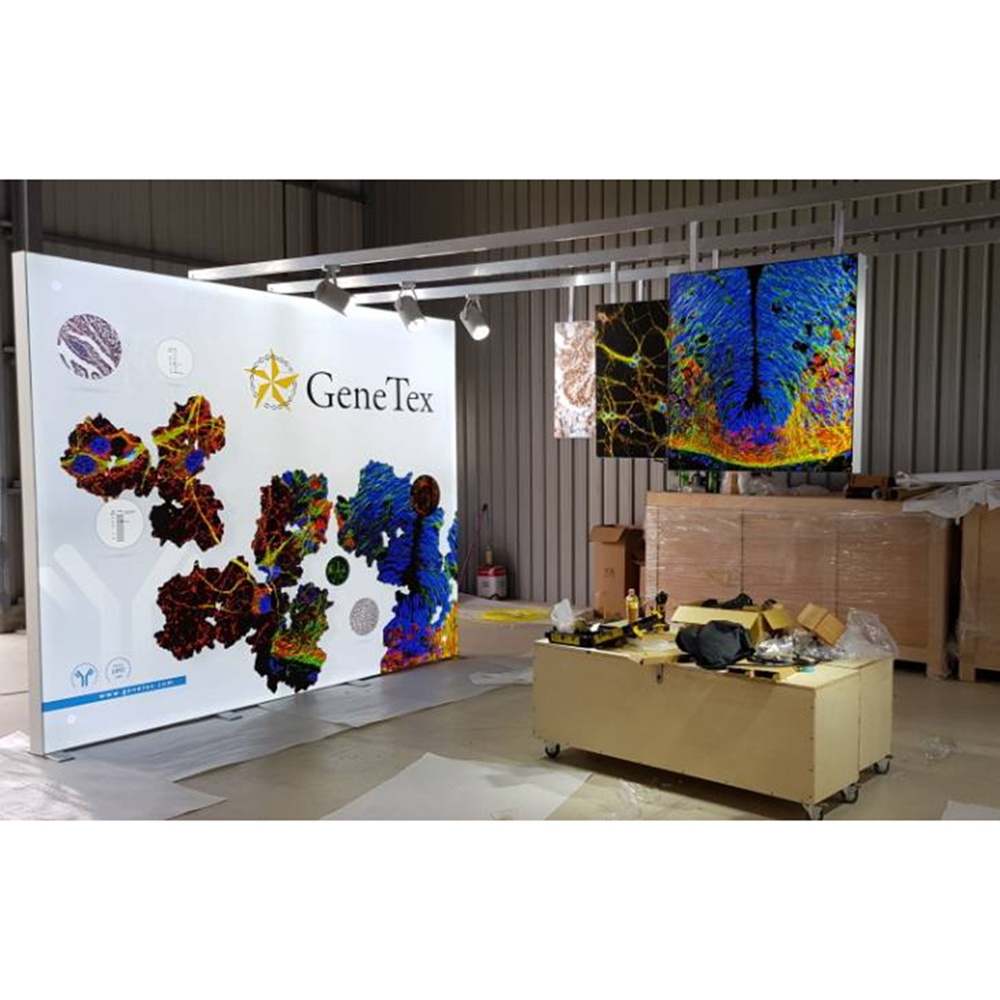 Segno Jiangmen materiale di alluminio del pannello posteriore senza telaio Banner tessile pubblicit&agrave; per Trade Show