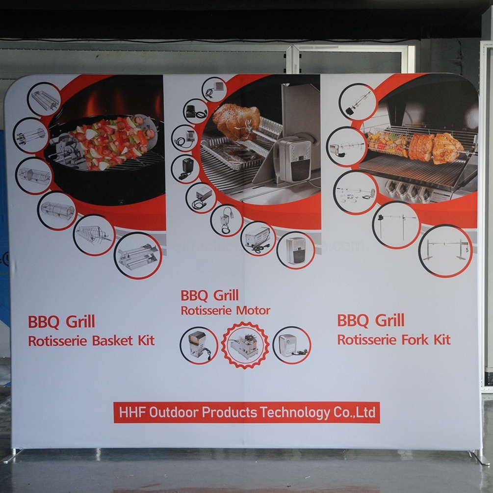 10FT diritta Pubblicit&agrave; in tessuto in tensione Photo Booth Sfondo Display Stand