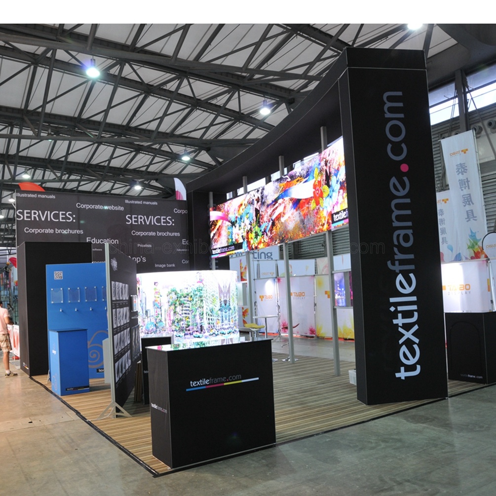 Exposici&oacute;n de la venta caliente stand Curva 4 por 9 Expo Feria Display