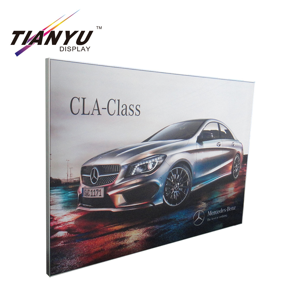 العرف حجم الألومنيوم خلفية حامل معرض كشك تصميم