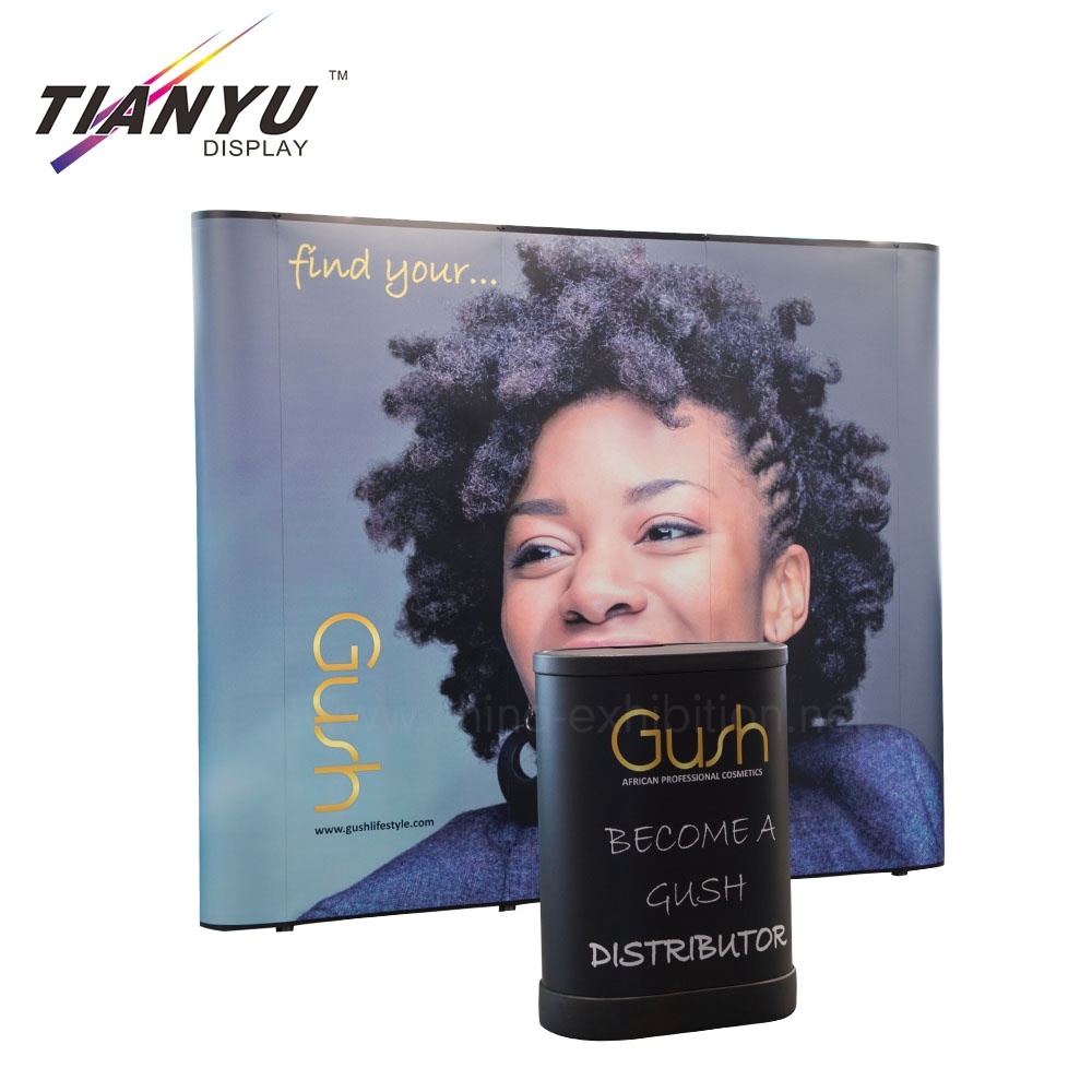 Disegno popolare Popup stand espositivo Booth Display Stand personalizzati in alluminio stand fieristici