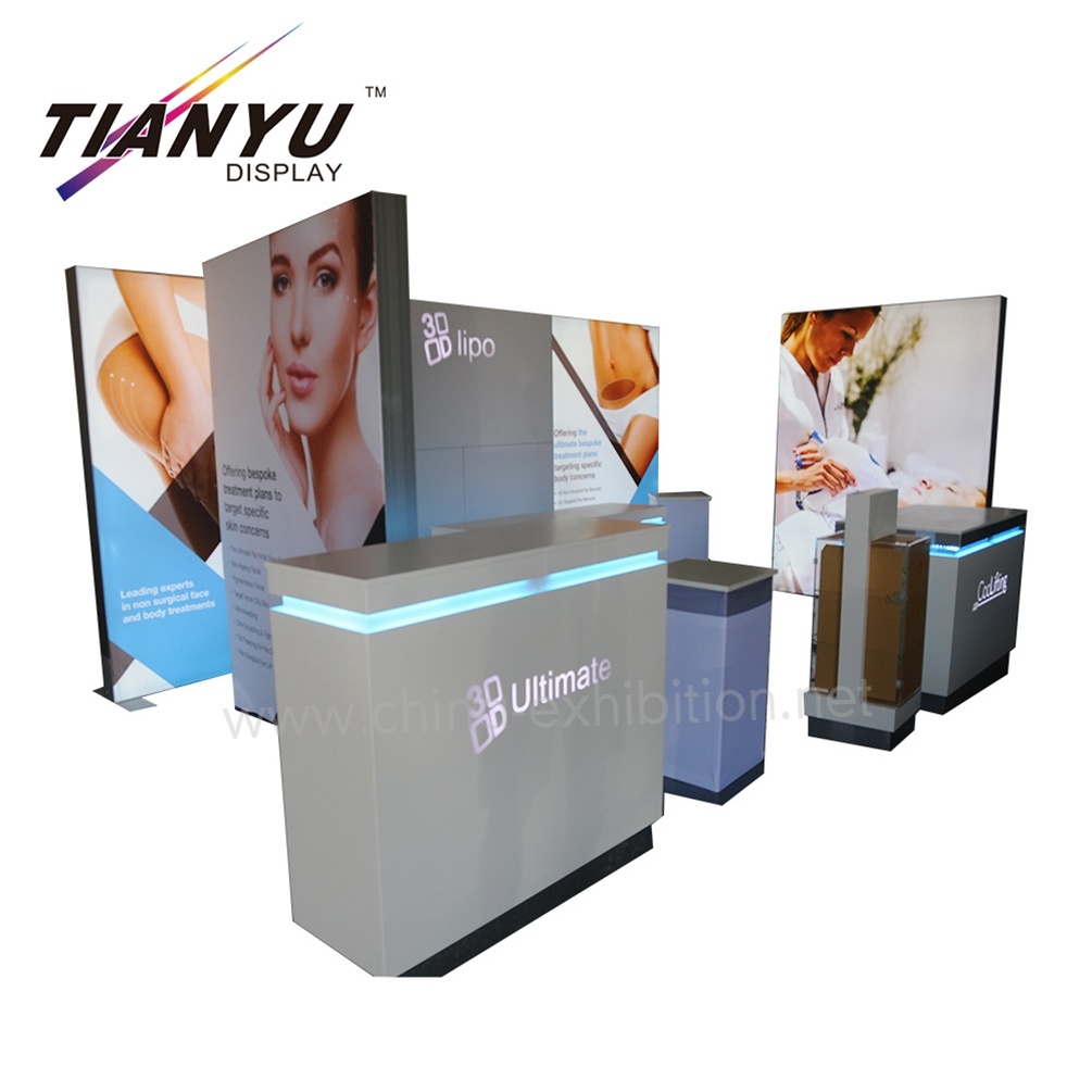 Verschiedene Arten Spezielle Form Design Flexible Messestand 3X6 Lieferant in Jiangmen