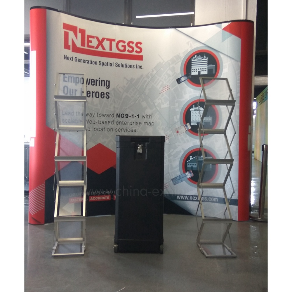 Portable Exhibition Booth parete basamento della bandiera del contesto diritta del tessuto di tensionamento o PVC