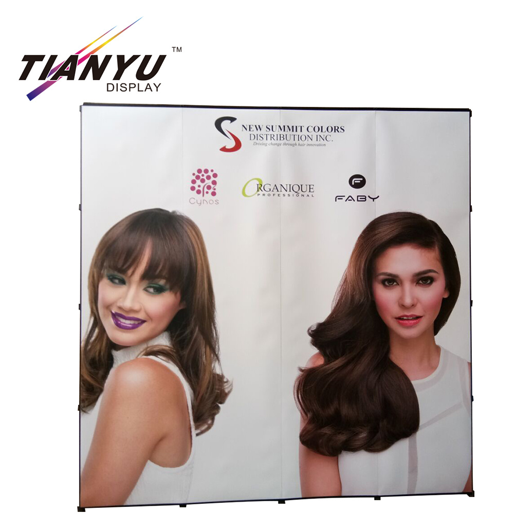 Expo Display Stand Curvo Pop up Display Tecido parede lateral de alum&iacute;nio Banners Curva de exibi&ccedil;&atilde;o para Trade Show