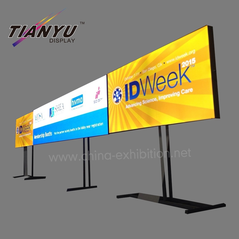 Tekstil kain Frameless Penayangan Iklan LED Backlit Lightbox untuk Window Tampilan Iklan