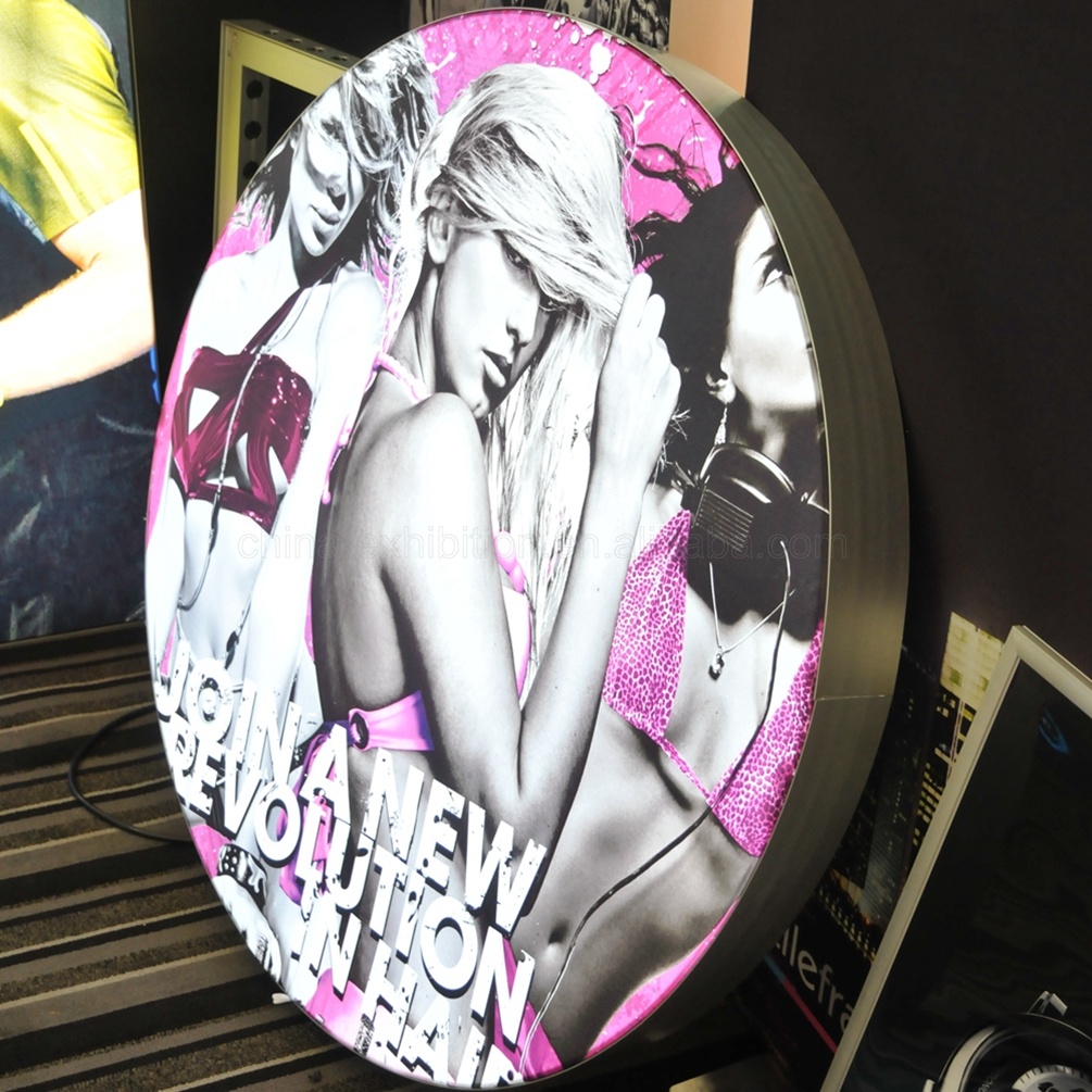 Parete interna tessuto di tessile rotonda ID retroilluminato a LED Seg Signage ID