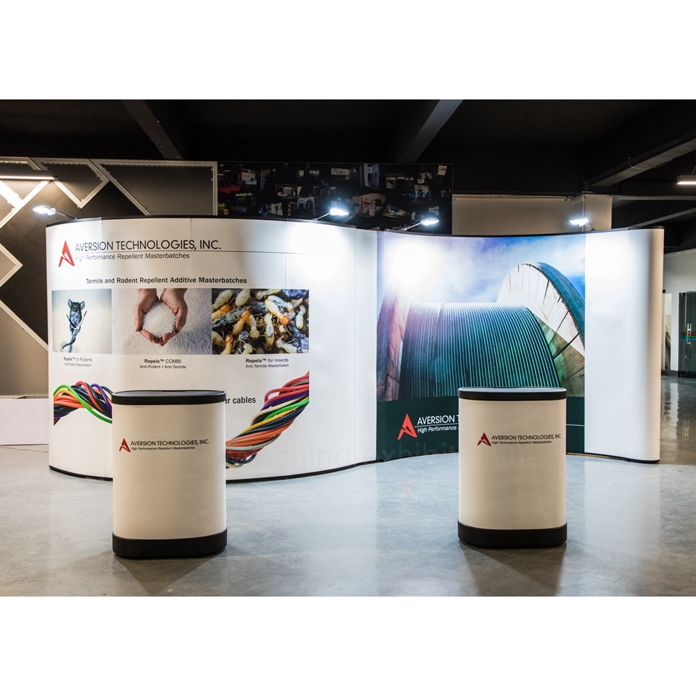 Gebogene S-Form-Messe Magnetic Pop Up Display St&auml;nder Banner-St&auml;nder