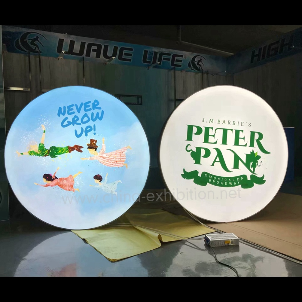 Новая стена продукта Установленный алюминиевый Seg Рамочные профили Закрытый или Открытый Круг Lightbox