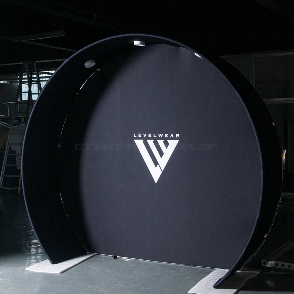 Su misura tensione Full Color Fabric Wedding Circle Sfondo stand