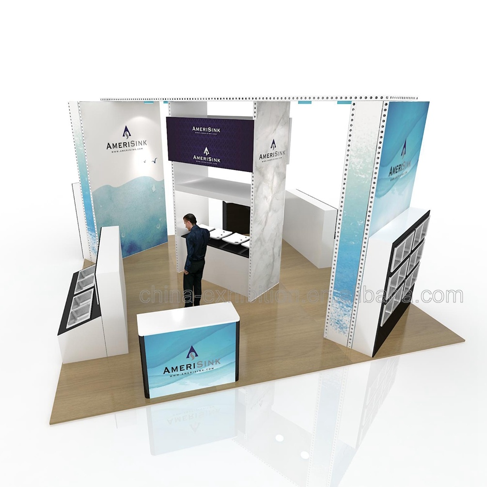 Alta Qualidade 10 por 20 Arch Exhibition Booth Design Expo Stands com arm&aacute;rios