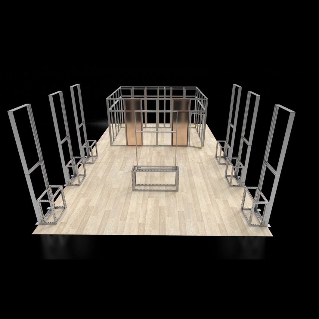 8mx8m Flex Riciclare tessuto di disegno grafico di alluminio display Exhibition Booth