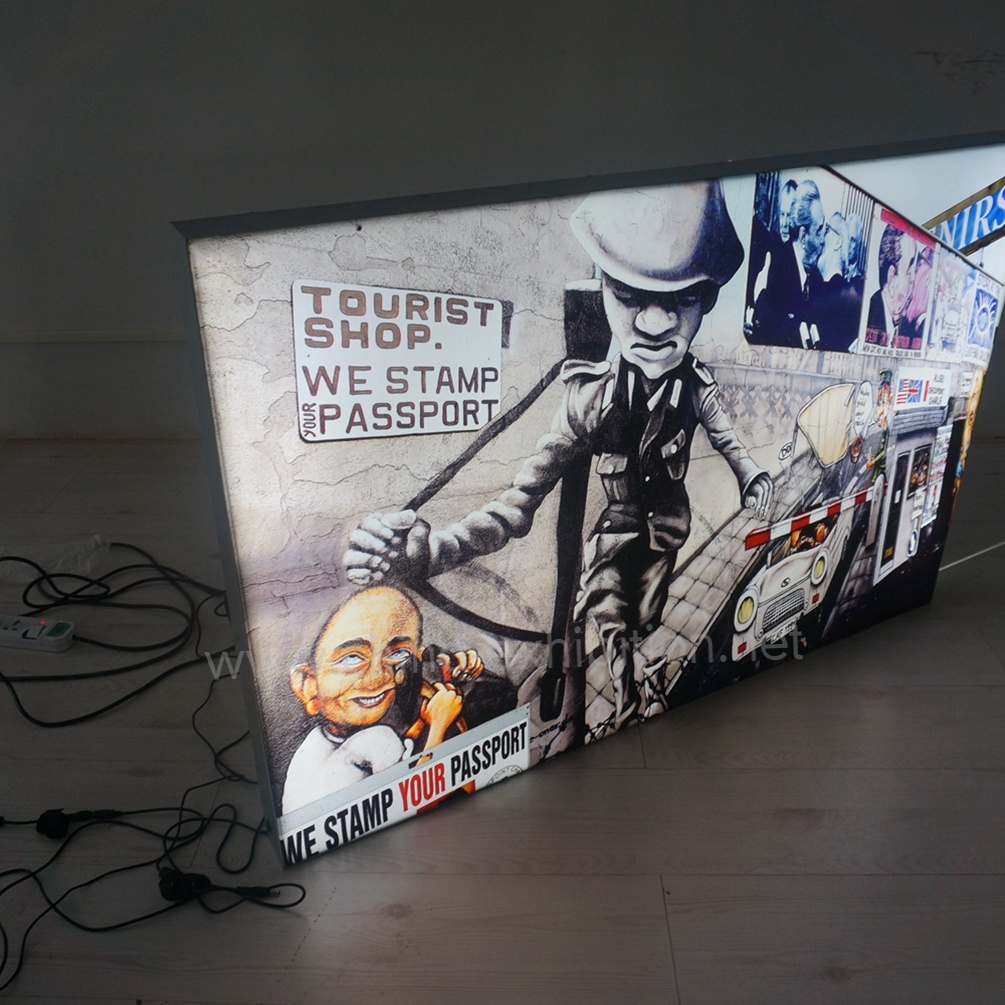 高品質アルミ押し出しプロファイルLEDフレームファブリックライトボックス