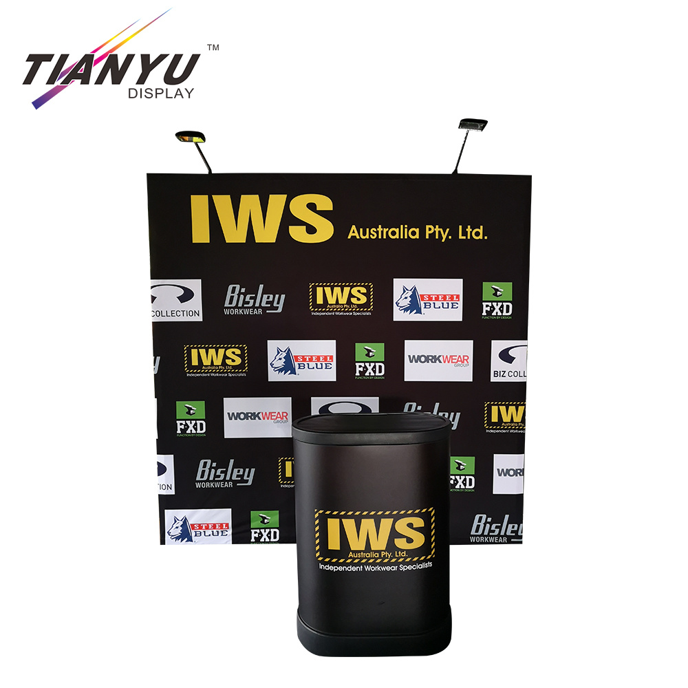 Aluminumtrade Mostra sfondo Wall Display curvo Pop up basamento della bandiera