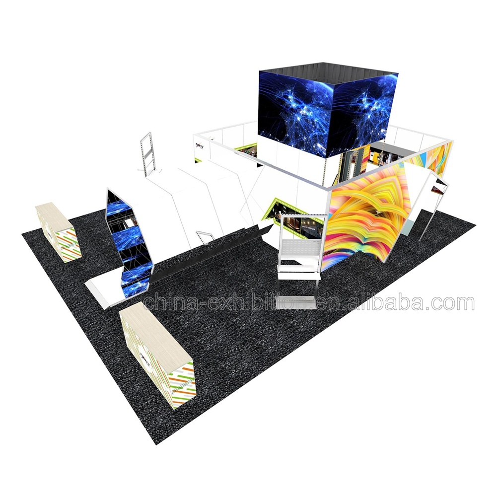 Visualizzazione Cina Prezzo di fabbrica su misura pubblicit&agrave; con schermo LED Exhibition Booth design