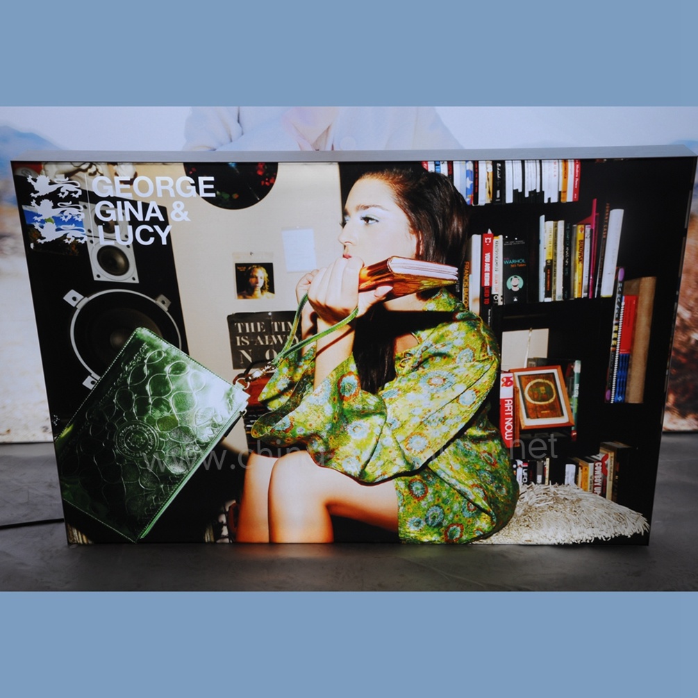 Shopping Mal coperta senza telaio Double Sided tessile LED Light Box alluminio cornice grafica di stampa