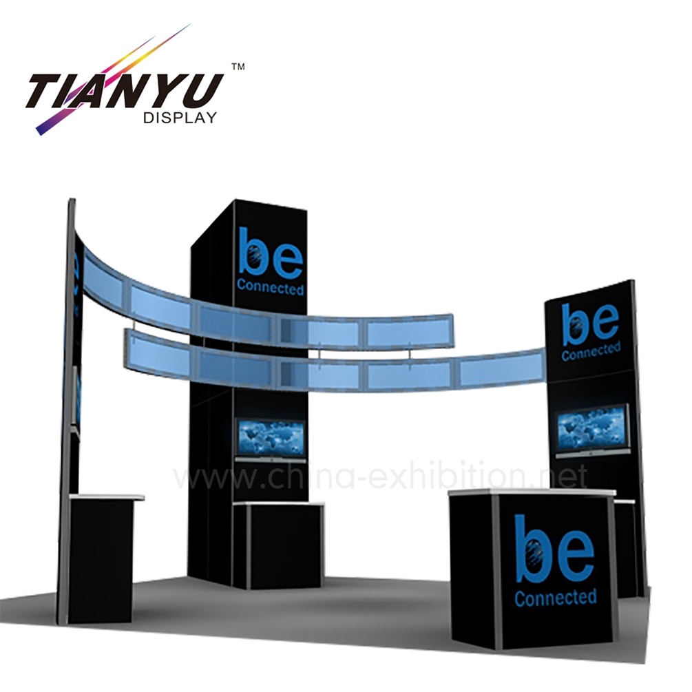 20X20 Innovatieve Exhibition Booth voor Upmarket Mac Make-up display