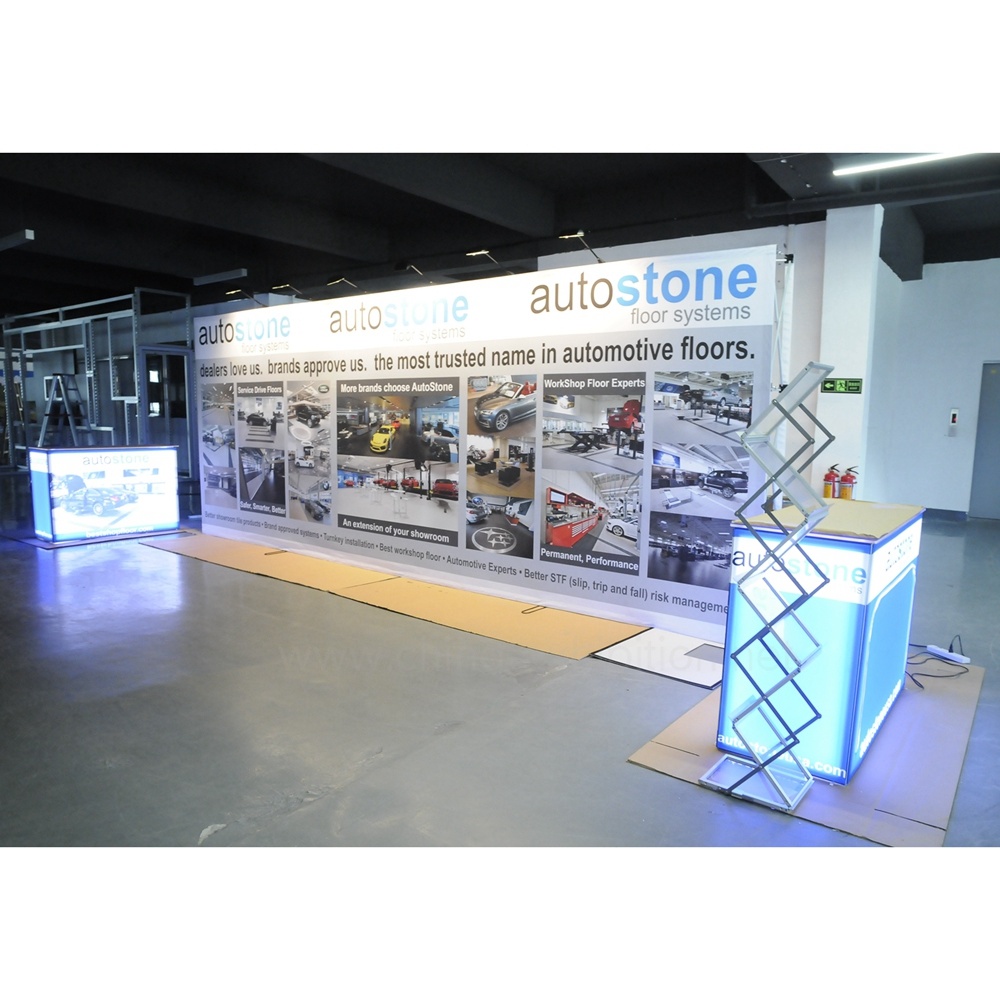 Esposizione portatile parete Banner Stand Stand dritto tessuto sullo sfondo Tension