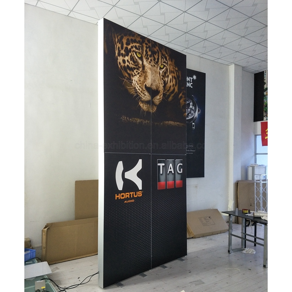 Kundenspezifischer von hinten beleuchteter LED-heller Anzeigen-Leuchtkasten, Gewebe-Aluminiumprofil-Leuchtkasten