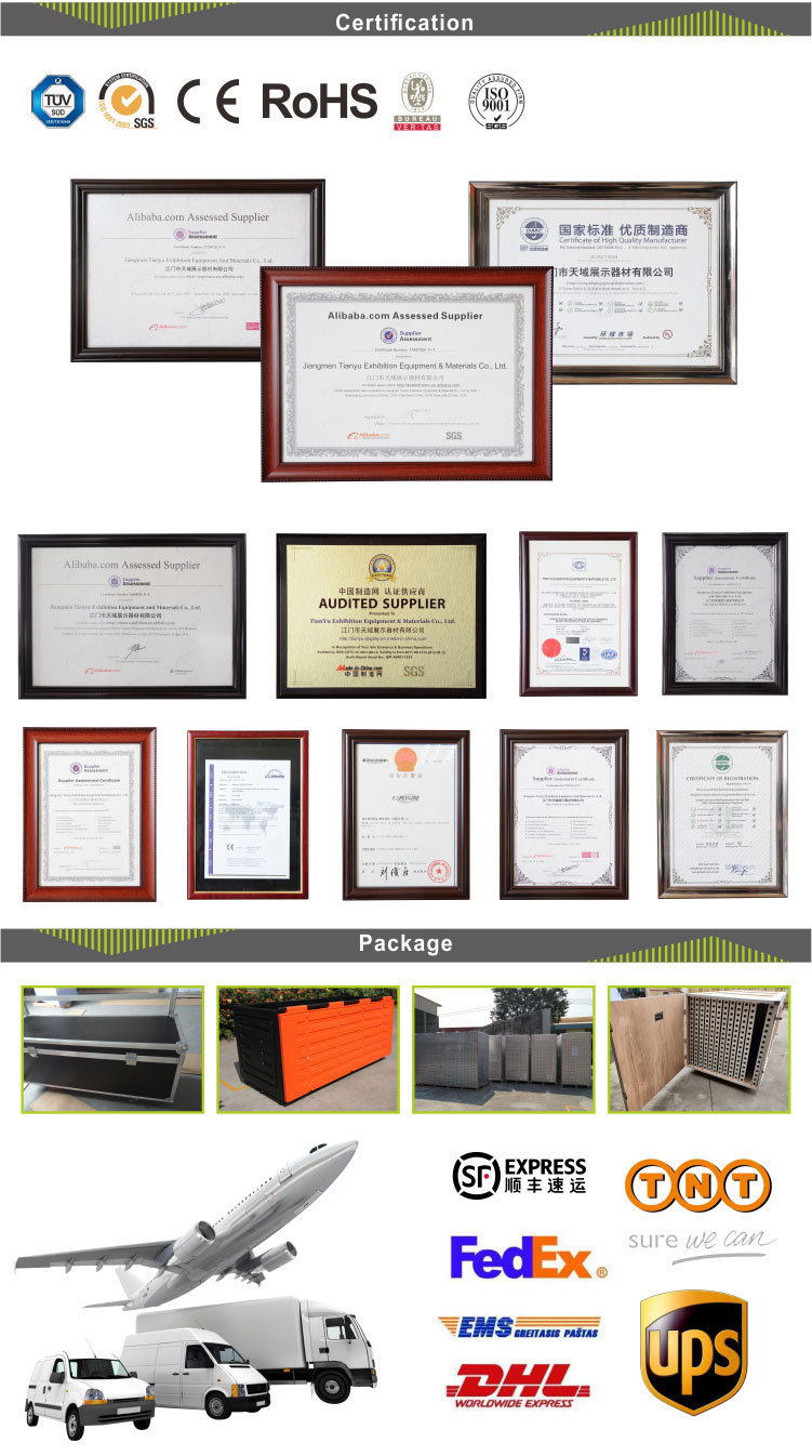 3 * 6 Exposi&ccedil;&atilde;o de alum&iacute;nio Booth Feira Flooring Fair Stall Dedicar projeto gratuito