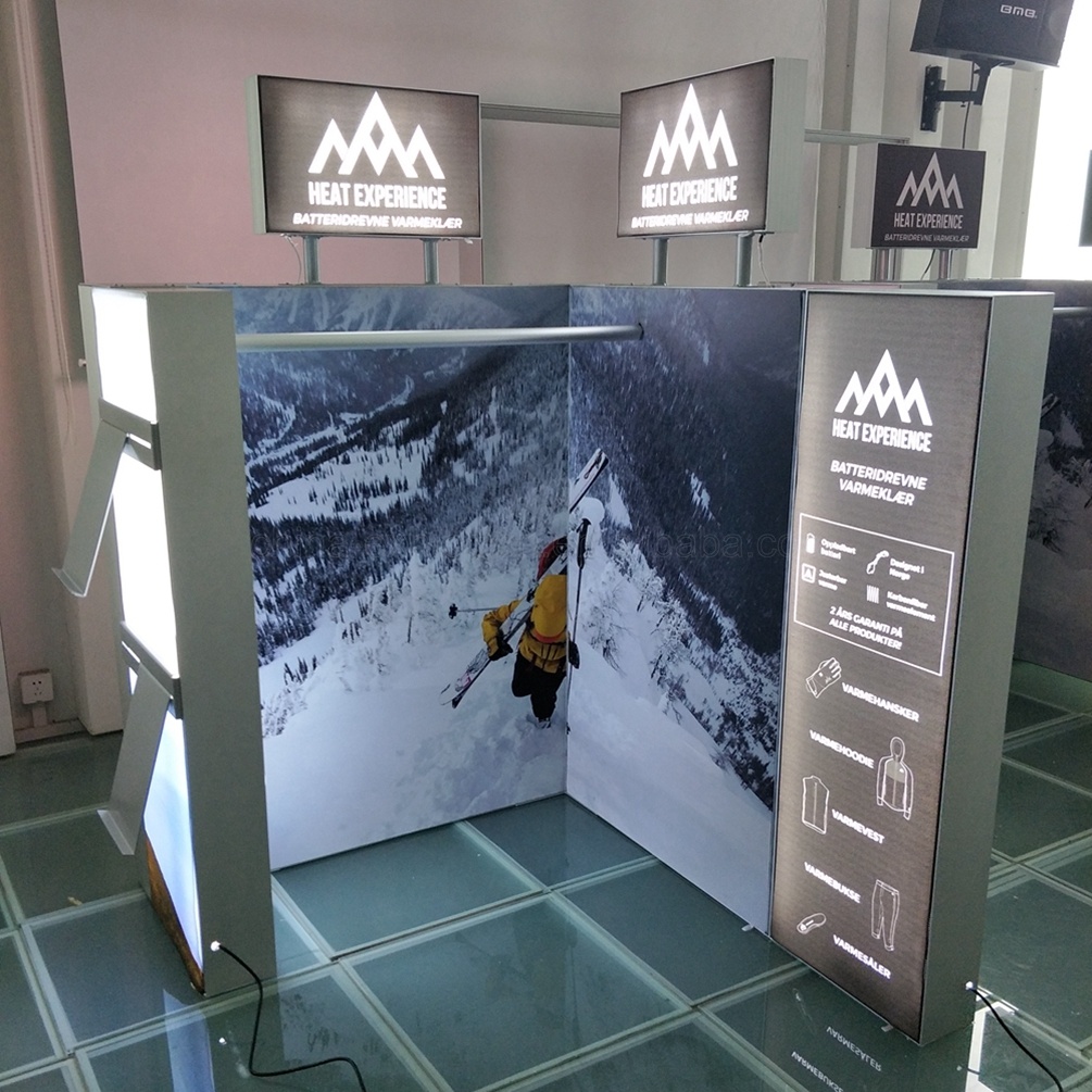 Customized Snow Mountain Stoff Beleuchtung Box 3X3m Exhibit Displays f&uuml;r Messen-System