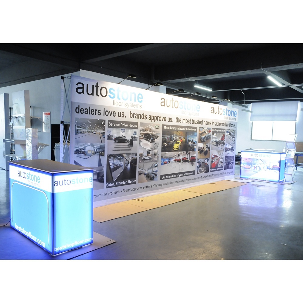 Esposizione portatile parete Banner Stand Stand dritto tessuto sullo sfondo Tension