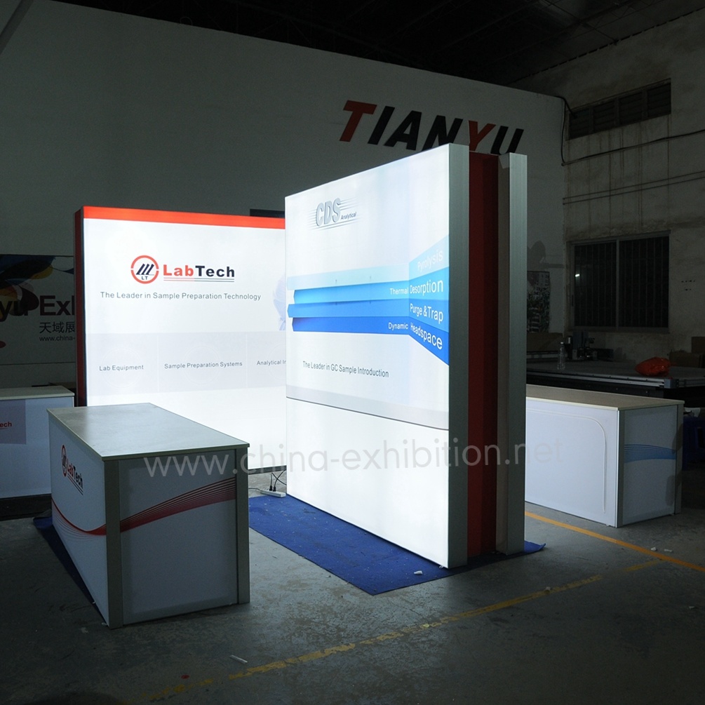 LED Light Box Booth Mudah Perdagangan Tampilkan Durable Exhibition Booth