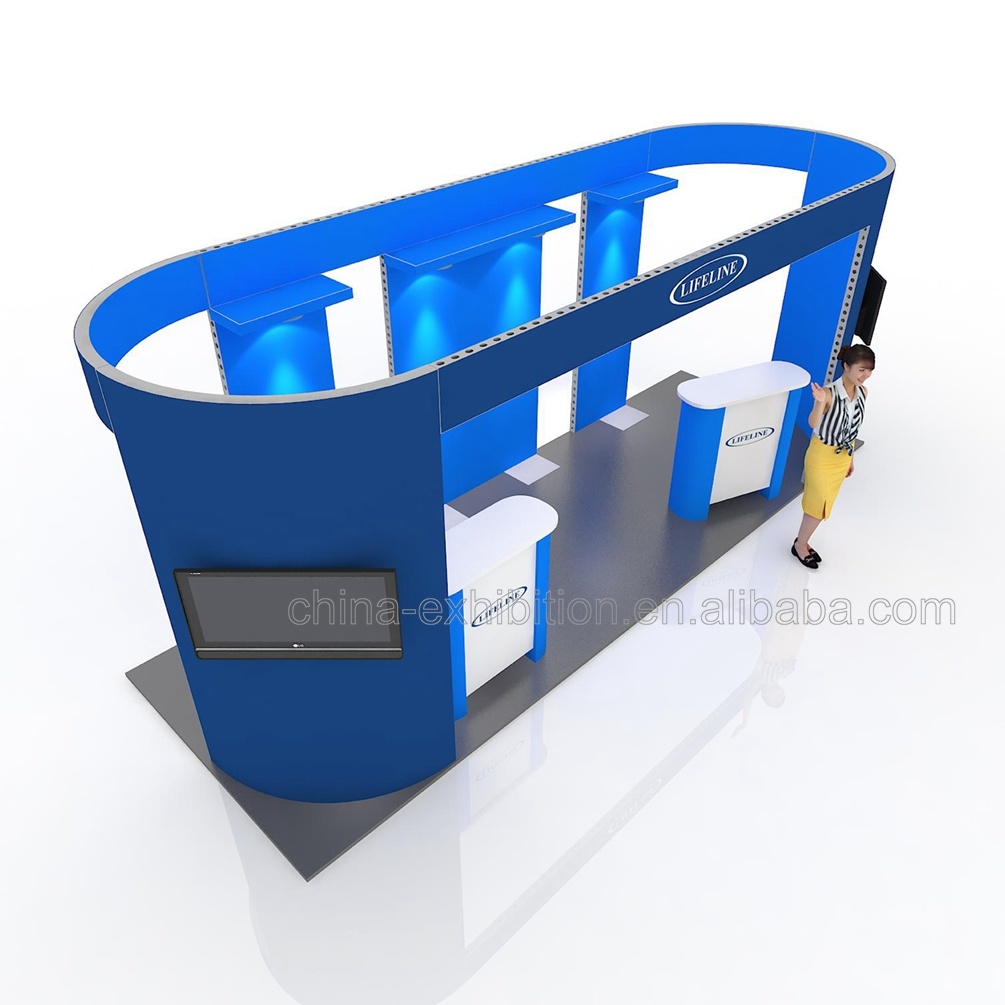 3 * 6 Exposi&ccedil;&atilde;o de alum&iacute;nio Booth Feira Flooring Fair Stall Dedicar projeto gratuito