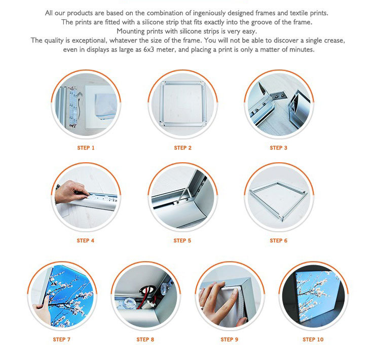 Tragbare Custom & Design Reihen LED Lighting Exhibition Booth-System