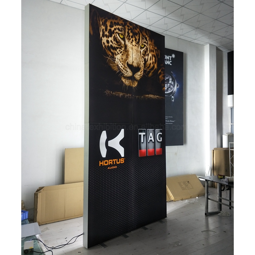 Kundenspezifischer von hinten beleuchteter LED-heller Anzeigen-Leuchtkasten, Gewebe-Aluminiumprofil-Leuchtkasten