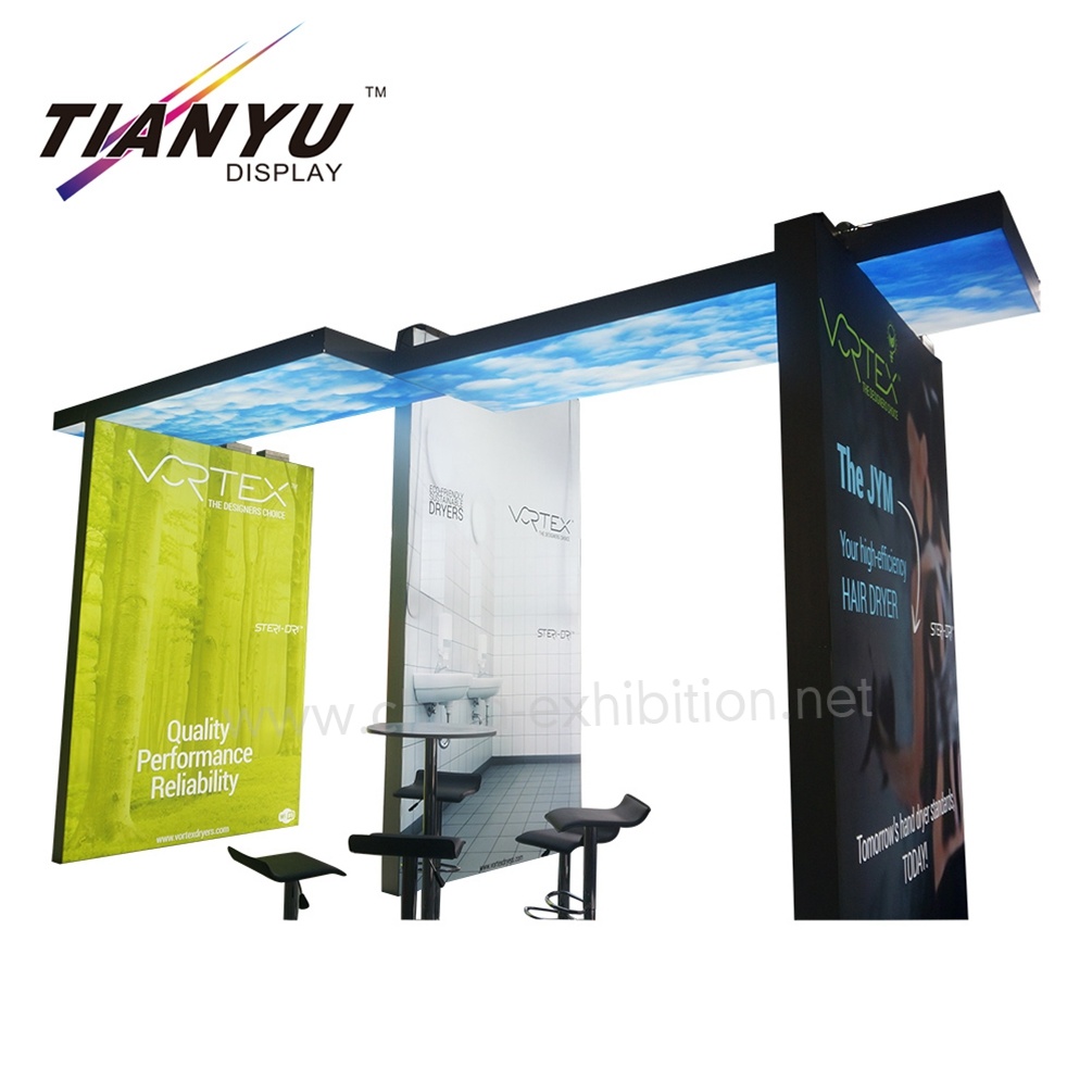Tragbare Custom & Design Reihen LED Lighting Exhibition Booth-System