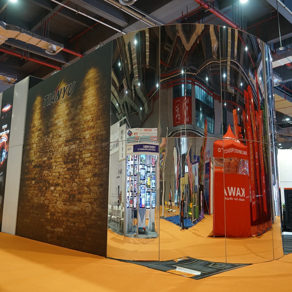 Design della cabina espositiva in alluminio stabile 20X20 con display a LED