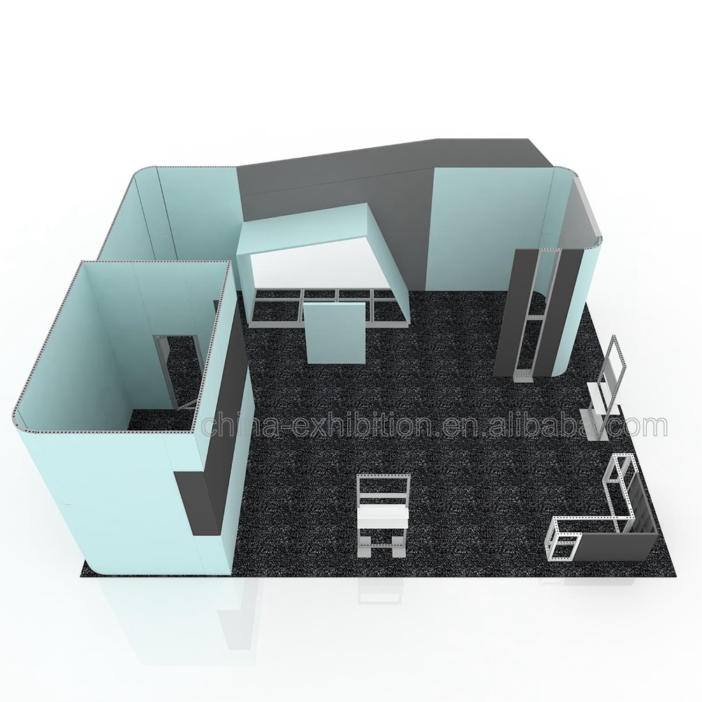 Modulare Easy Set up eccezionale qualit&agrave; di stampa su ordinazione riutilizzabili LED Panel Exhibition Booth stand