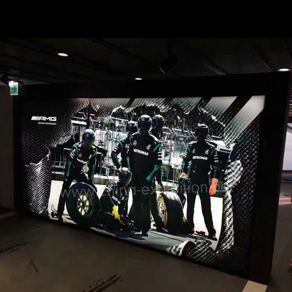 Disesuaikan Setiap Mewah Shape Toko LED Billboard Aluminium Fabric Tekstil Light Box