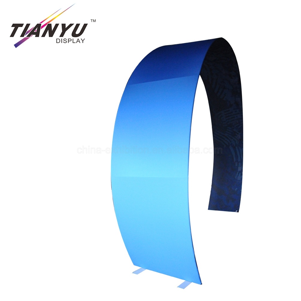 con alluminio Exhibition Promozione tessuto di stampa curvo rotonda