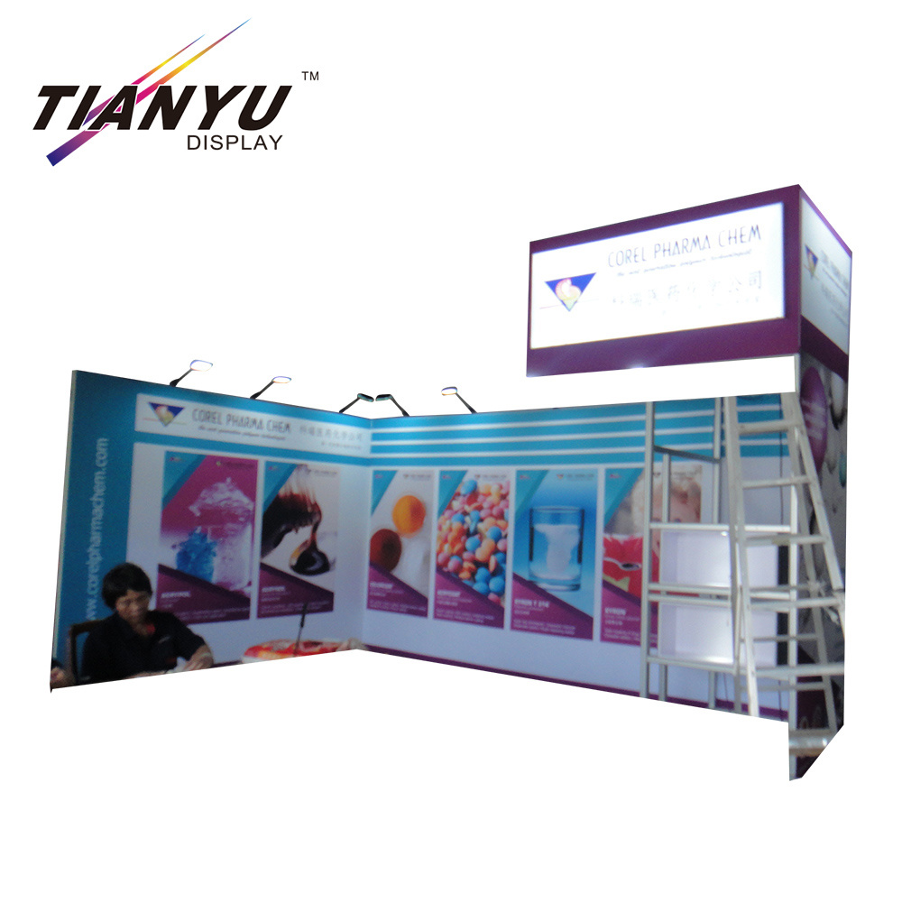 3X6m modern Dye-Sublimation Tension Fabric Ringan Aluminium Bingkai Exhibition Booth