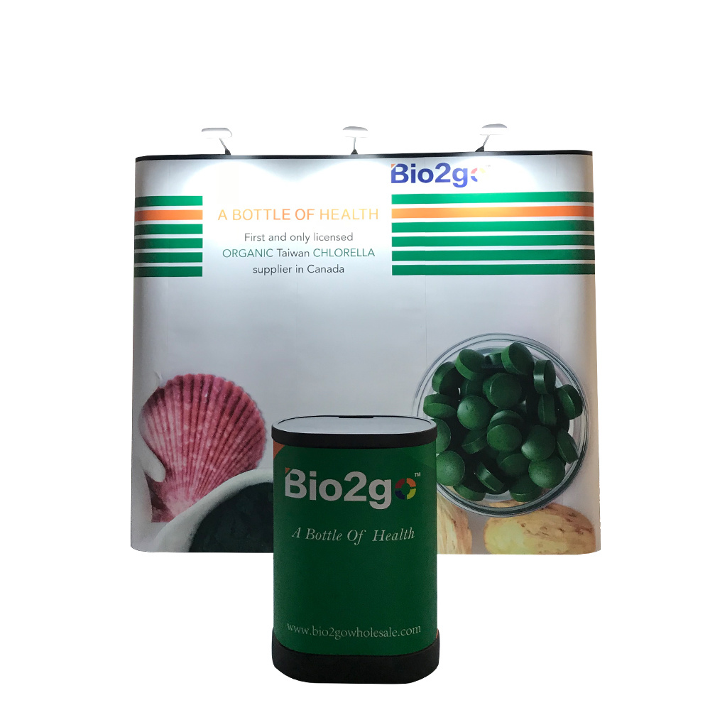 Pieghevole Trade Show 3X3 4X3 Pop up Esposizione del tessuto della bandiera per Eventi