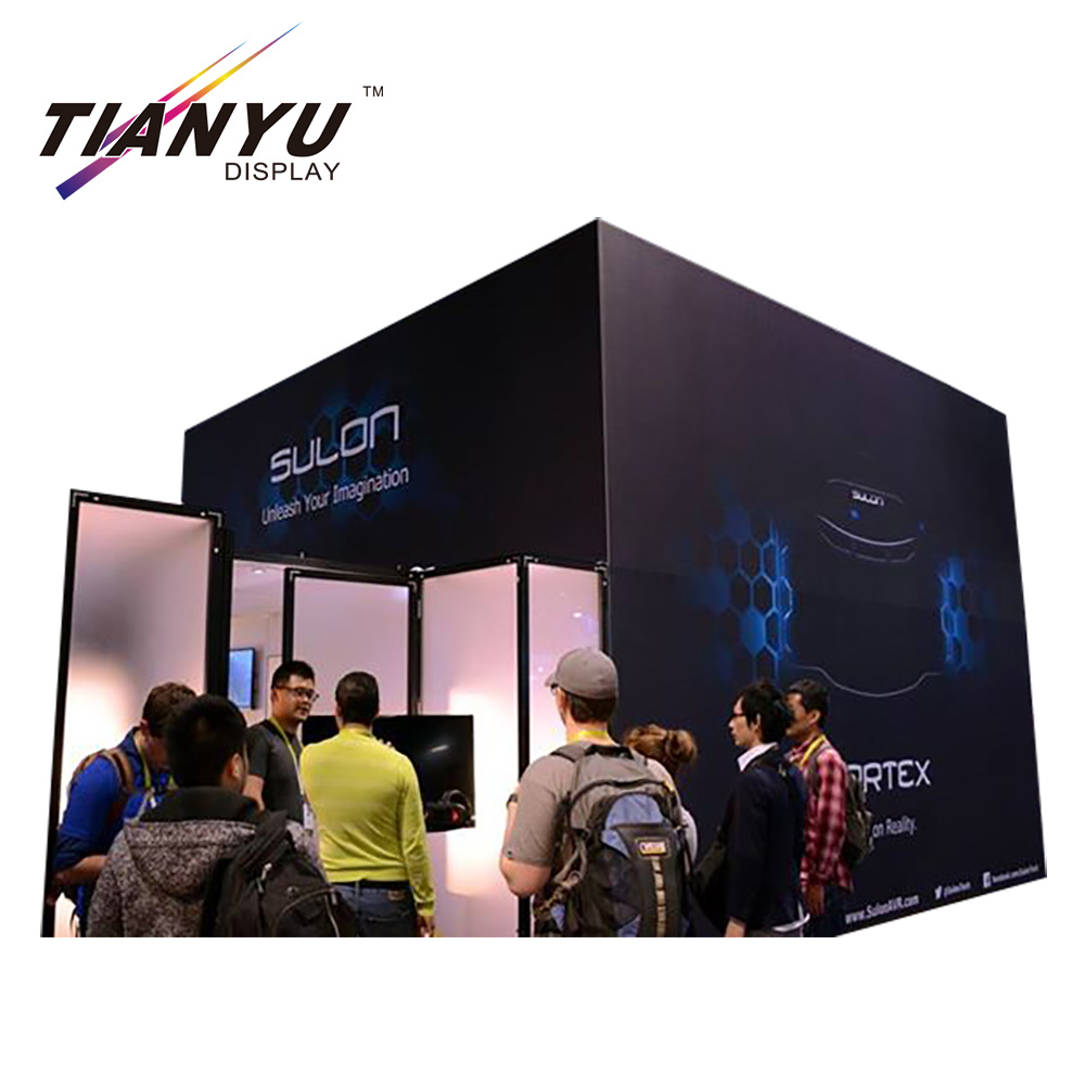 Aluminium Profil Exhibition Booth Desain / Trade Show Pameran / Banner Stand