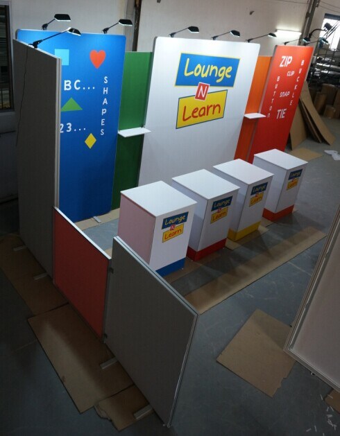 20ft Fabric Ketegangan Tampilan Aluminium Dinding Exhibition Booth