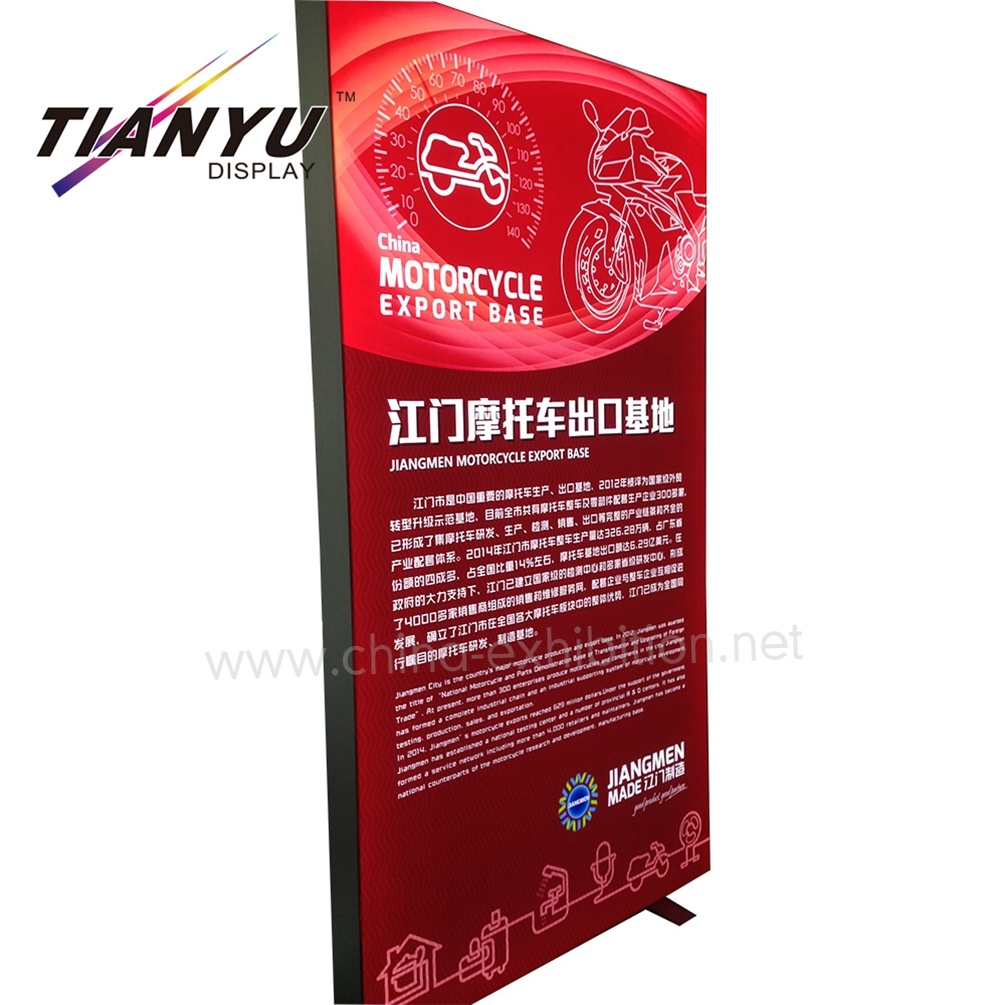 Iklan Guangdong Tampilan Aluminium Bingkai Fabric Light Box Side Menyala Tampilan