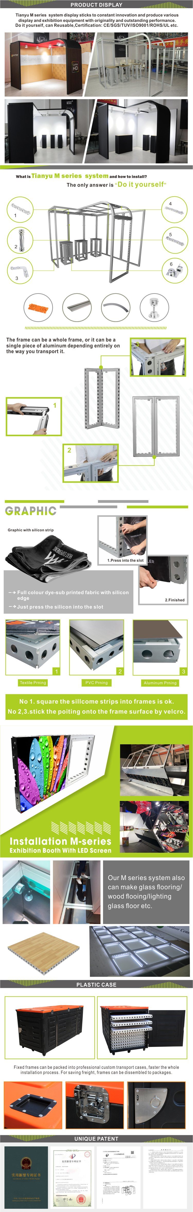 Custom Design 10X10 Trade Show di visualizzazione Booth