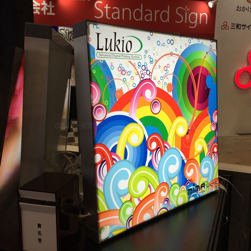 Double Sided scatola in tessuto leggero LED Signage Consiglio Floor Stand in alluminio Profilo Seg Light Box per la mostra di visualizzazione