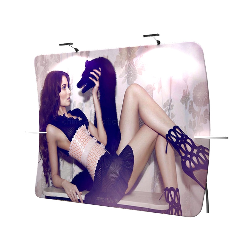 Di alluminio di lusso del tessuto di tensionamento rapido pannello Installazione Indoor Exhibition Booth Kiosk