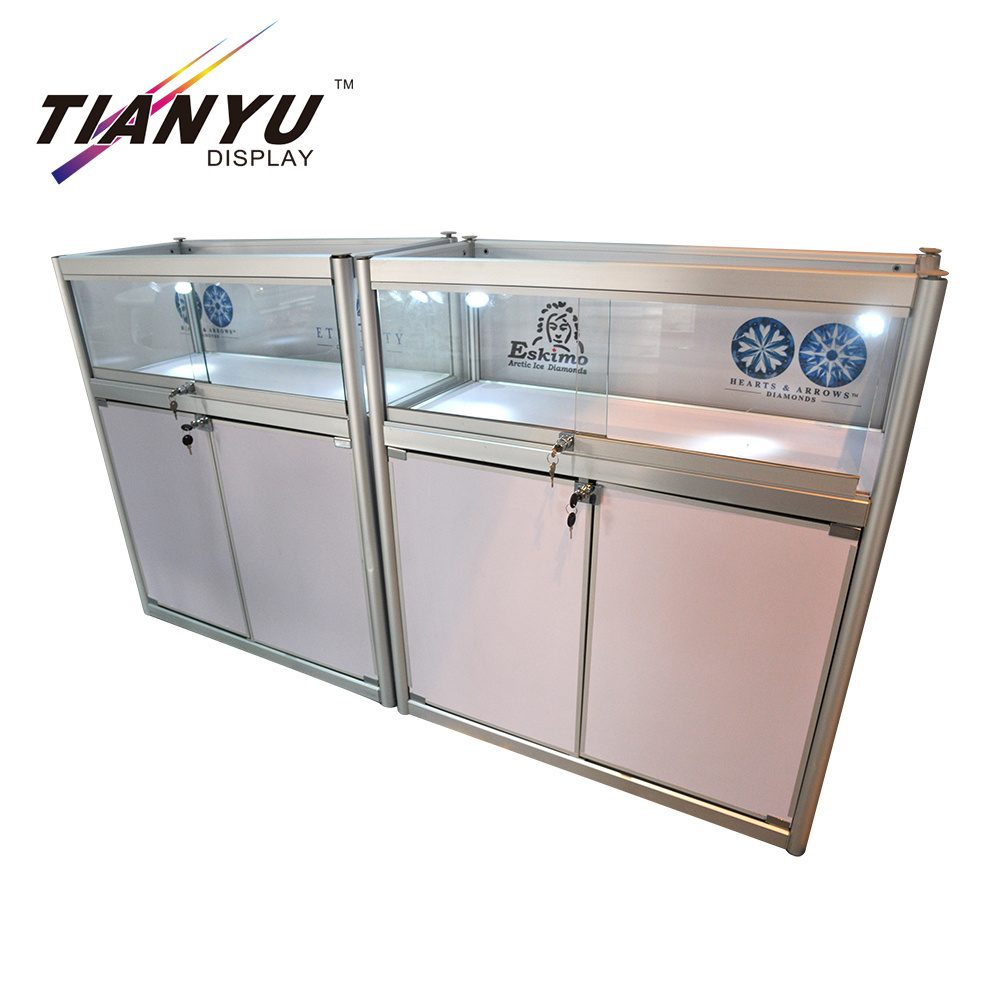 Portabel Logo Printed Polyester Tampilan Wall untuk Pameran Booth